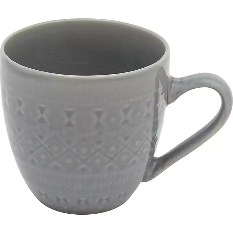 Dinnerware-Kirklands Home Medallion 16-pc. Ceramic Dinnerware Set Gray