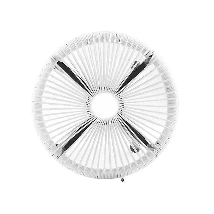 Outdoor Tables-Kirklands Home Wicker and Glass Top Outdoor Side Table White