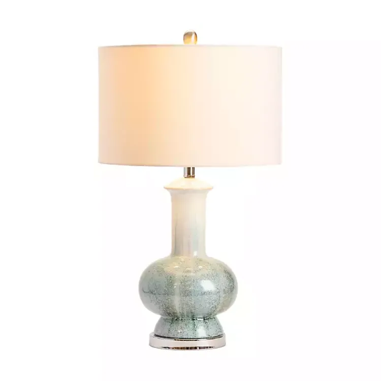 Table Lamps-Kirklands Home Blue and Ombre Ceramic Table Lamp White