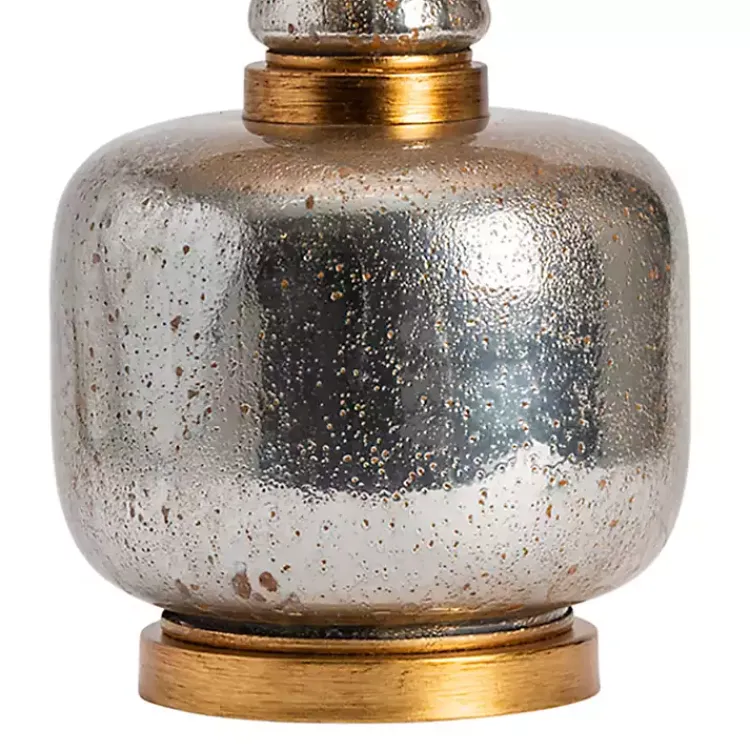 Table Lamps-Kirklands Home Silver and Gold Mercury Glass Table Lamp White