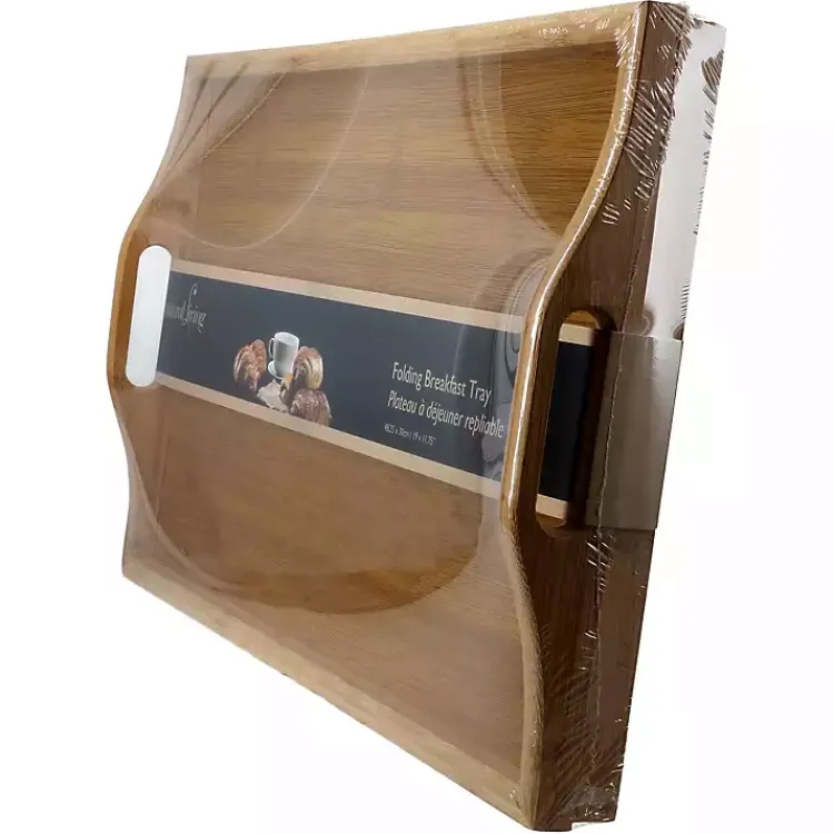 Serving & Entertaining-Kirklands Home Bamboo Folding Tray Tan