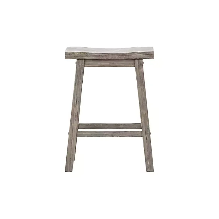 Bar Stools & Counter Height Stools-Kirklands Home Storm Sonoma Saddle Counter Stools, Set of 2 Gray