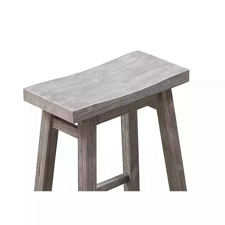 Bar Stools & Counter Height Stools-Kirklands Home Storm Sonoma Saddle Counter Stools, Set of 2 Gray