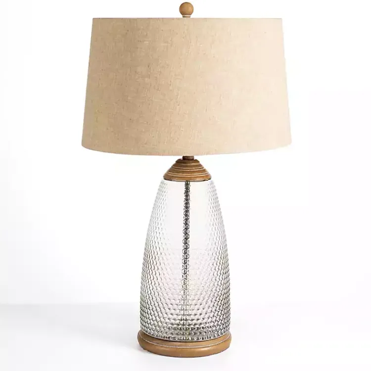 Table Lamps-Kirklands Home Hobnail Glass Table Lamp Tan