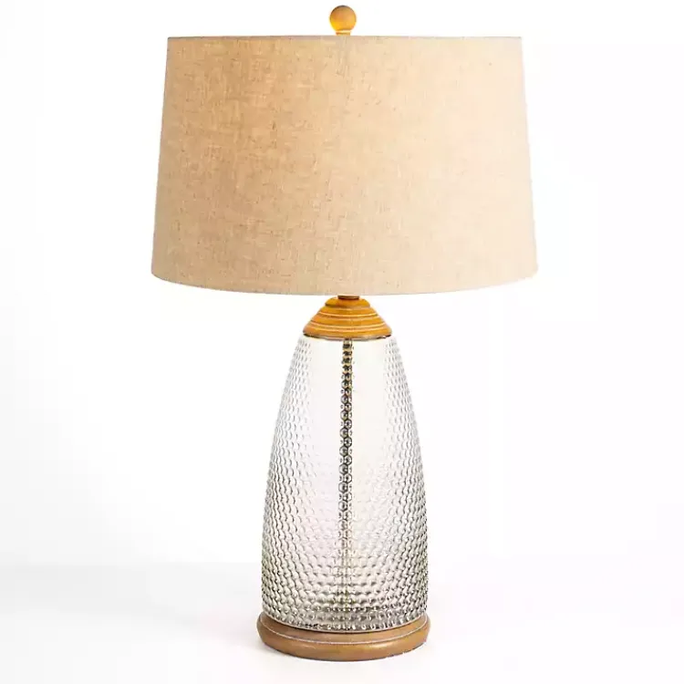 Table Lamps-Kirklands Home Hobnail Glass Table Lamp Tan