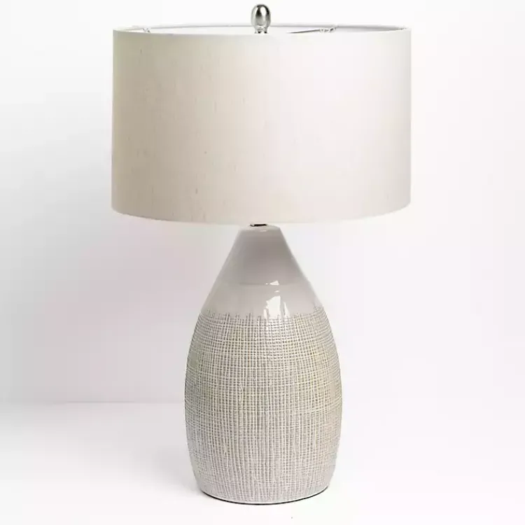 Table Lamps-Kirklands Home Luca Cream Ceramic Table Lamp Ivory
