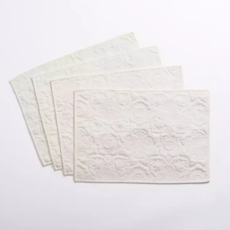 Table Linens-Kirklands Home Avery Quilted Placemats, Set of 4 Ivory