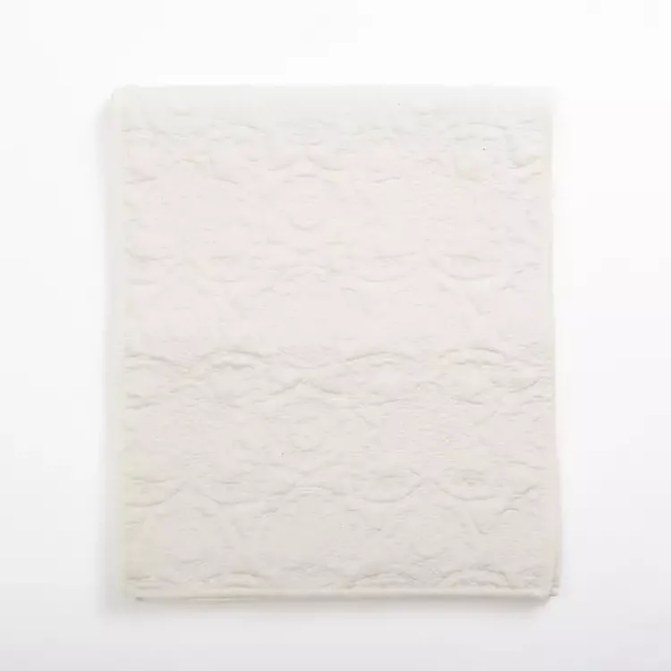 Table Linens-Kirklands Home Avery Quilted Table Runner, 80 in. Ivory