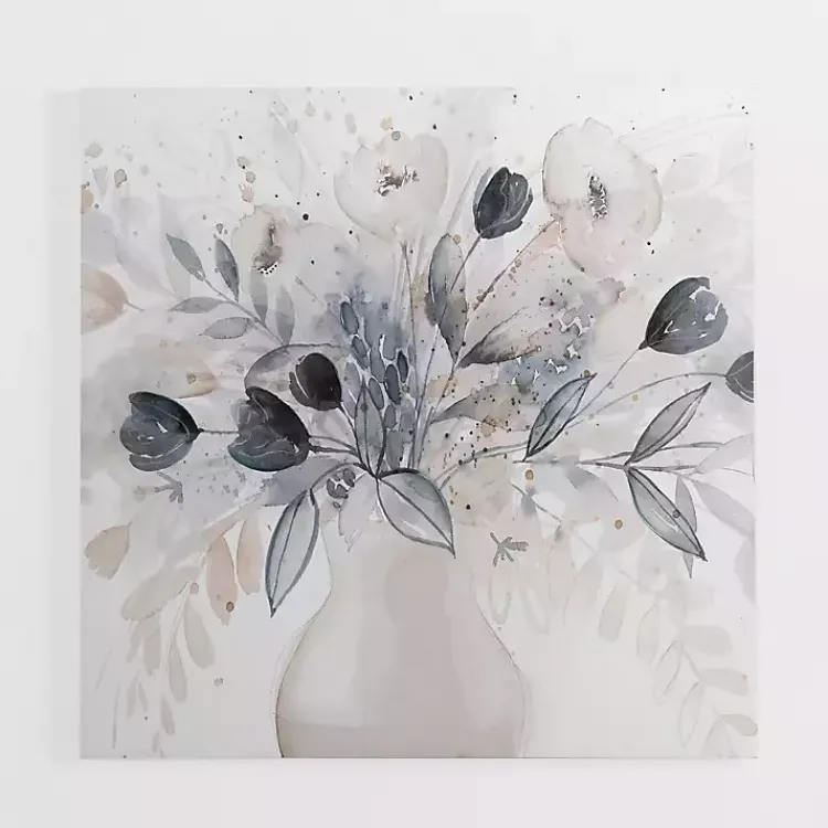 Canvas Art-Kirklands Home Pop of Blue Floral Canvas Art Print