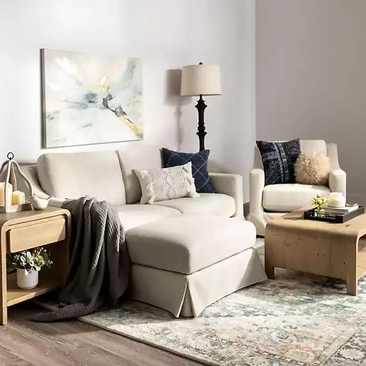 Sofas & Loveseats-Kirklands Home Upholstered Weekend Sofa Ivory