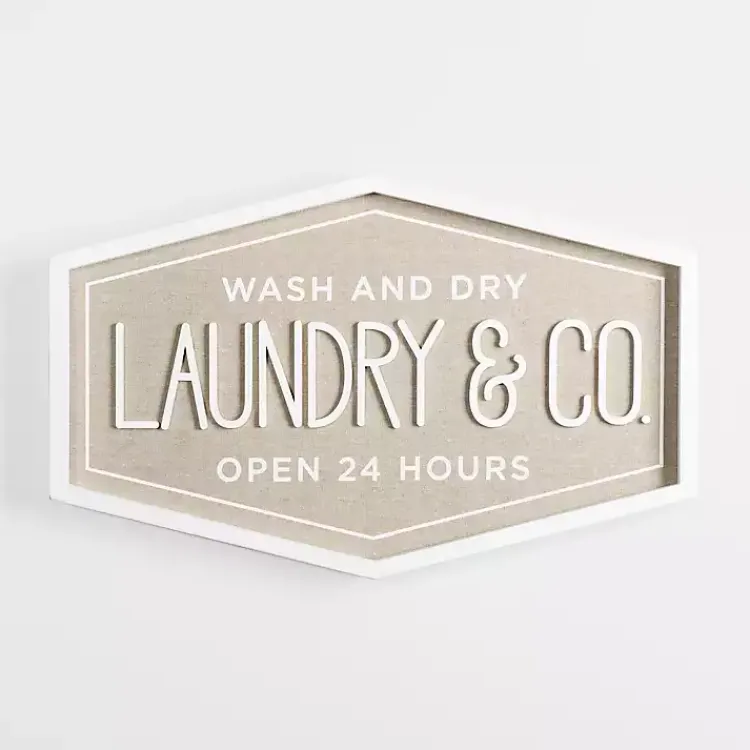 Wall Quotes & Signs-Kirklands Home Laundry & Co. Hexagon Wood Plaque