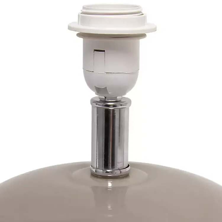 Table Lamps-Kirklands Home Glass Short Oval Table Lamp Brown