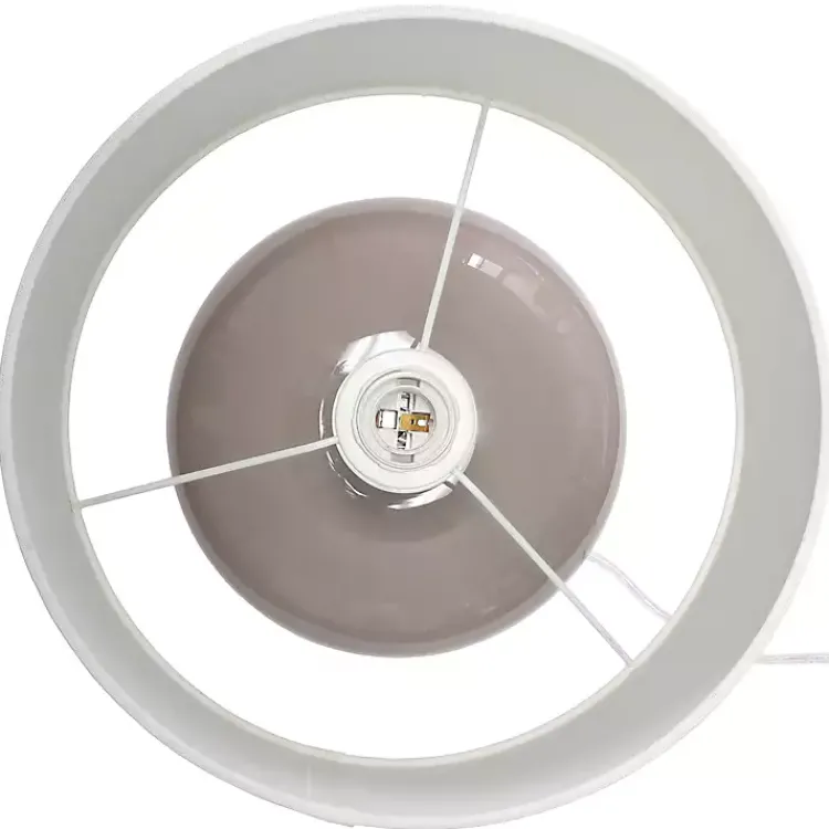 Table Lamps-Kirklands Home Glass Short Oval Table Lamp Brown