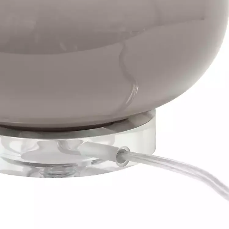 Table Lamps-Kirklands Home Glass Short Oval Table Lamp Brown