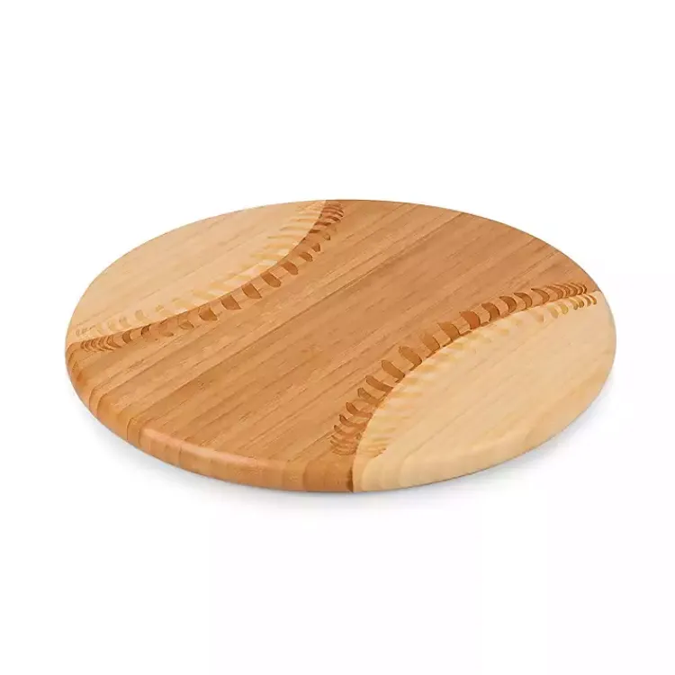 Serving & Entertaining-Kirklands Home Bamboo Wood Baseball Serving Board Tan
