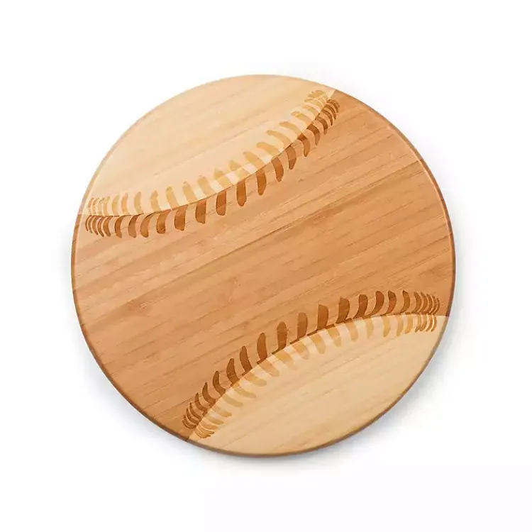 Serving & Entertaining-Kirklands Home Bamboo Wood Baseball Serving Board Tan