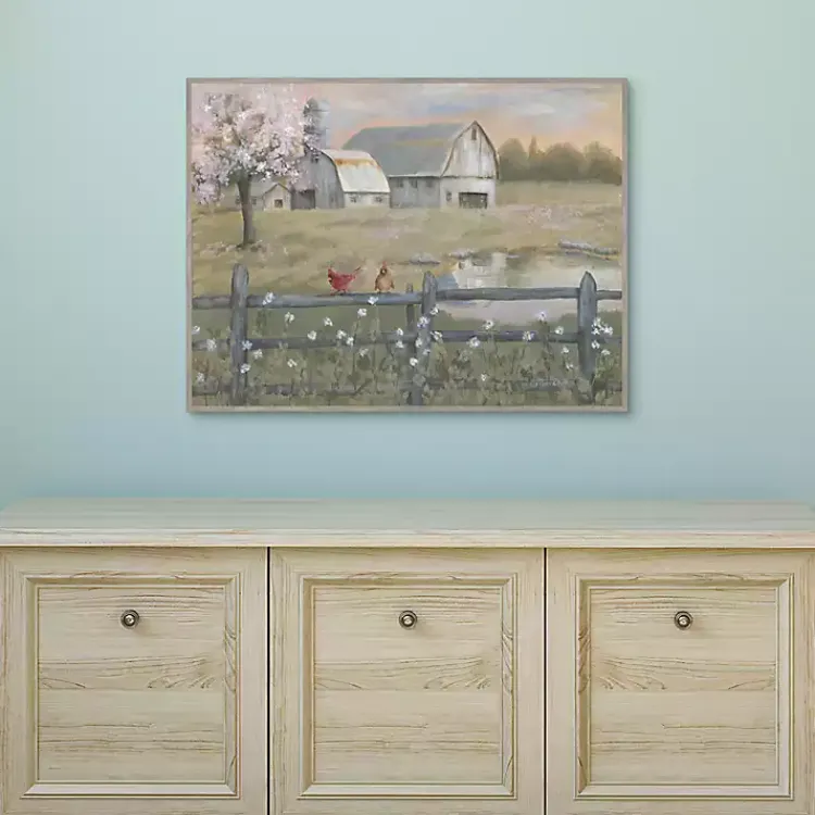 Canvas Art-Kirklands Home Spring Has Arrived Framed Canvas Art Print Green