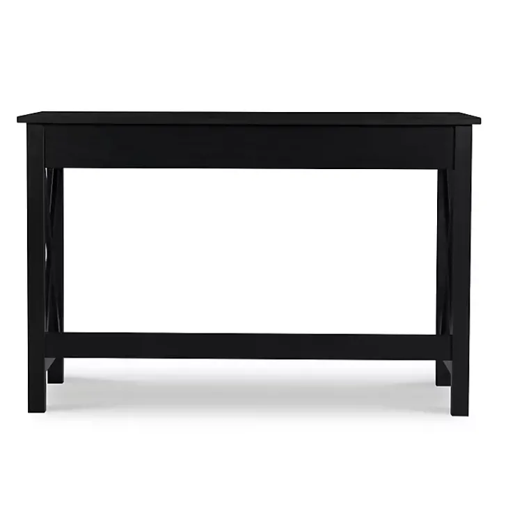 Office Furniture-Kirklands Home Wood X-Sides Desk Black