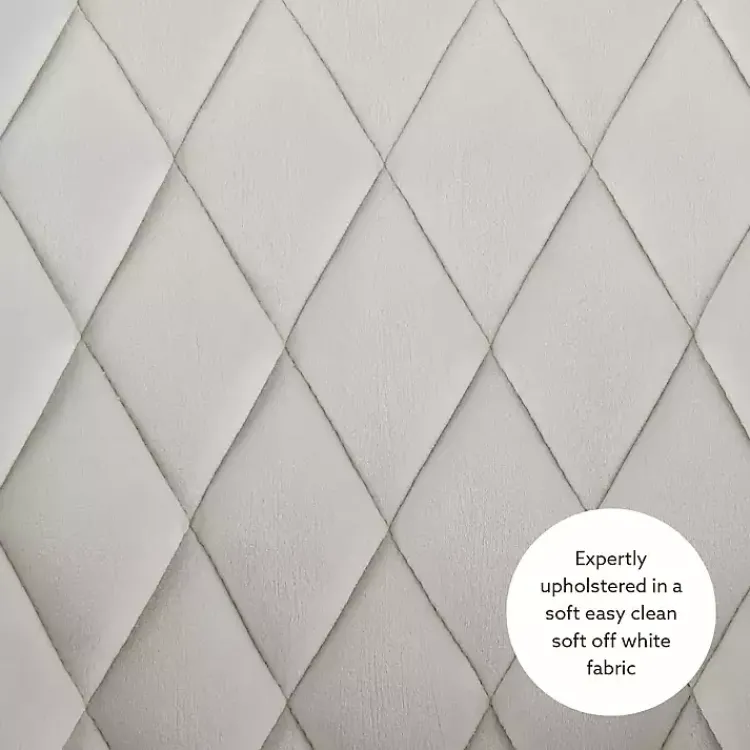 Office Furniture-Kirklands Home Cream Upholstered Tufted Swivel Office Chair Ivory