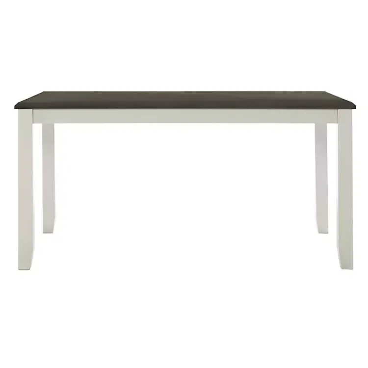 Dining Tables-Kirklands Home Gray and White Two-Toned Wood Dining Table