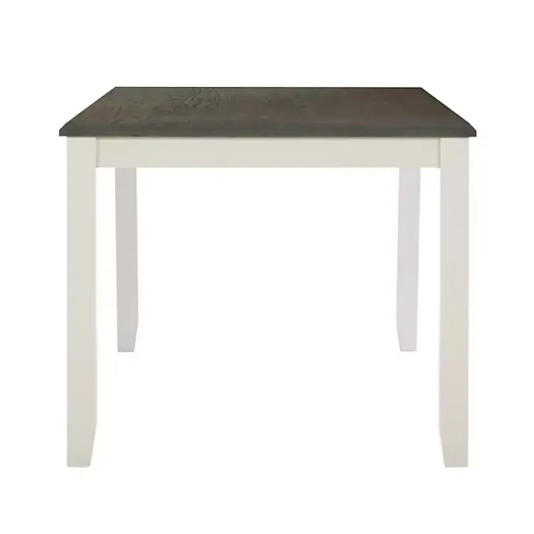 Dining Tables-Kirklands Home Gray and White Two-Toned Wood Dining Table