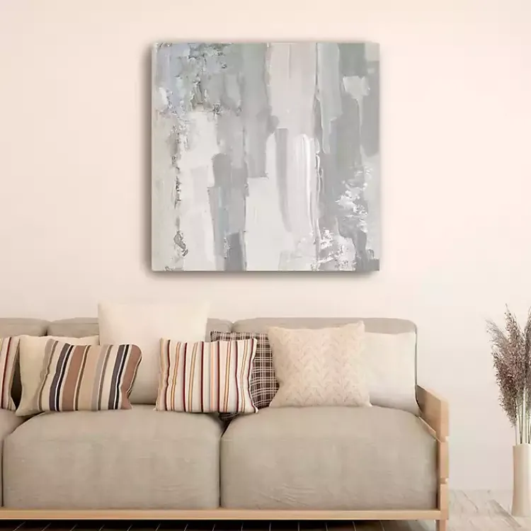 Canvas Art-Kirklands Home Abstract Meadow Large Canvas Art Print Gray