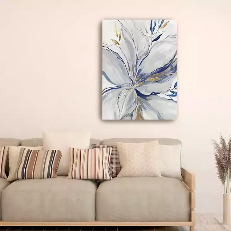 Canvas Art-Kirklands Home Gold Charcoal Bloom Canvas Art Print, 30x40 in.