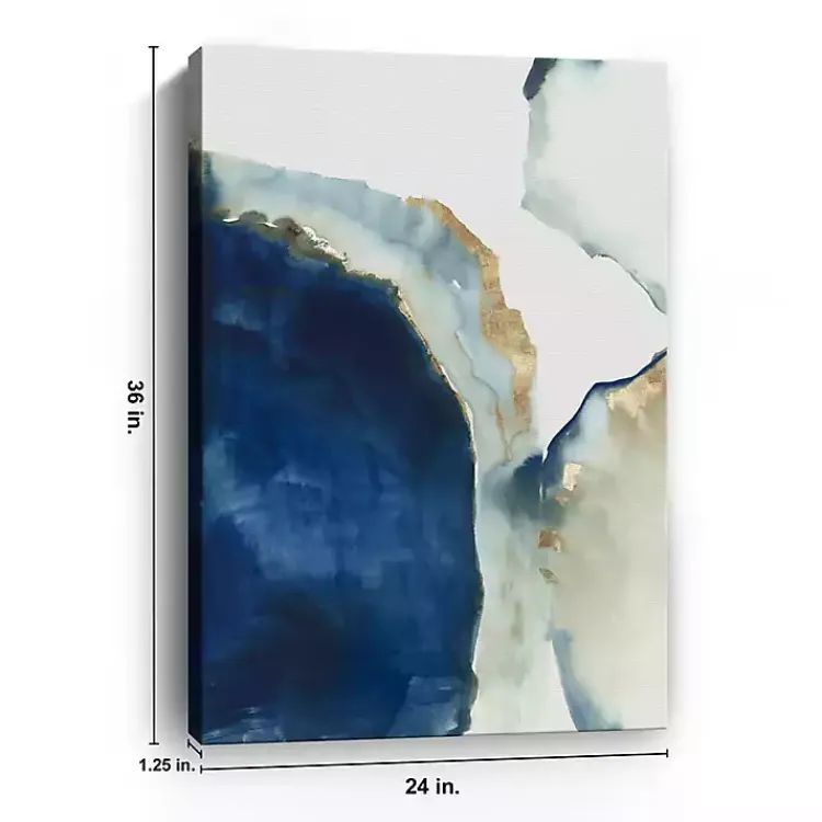 Canvas Art-Kirklands Home Shapes of Watercolor Canvas Art Print Blue