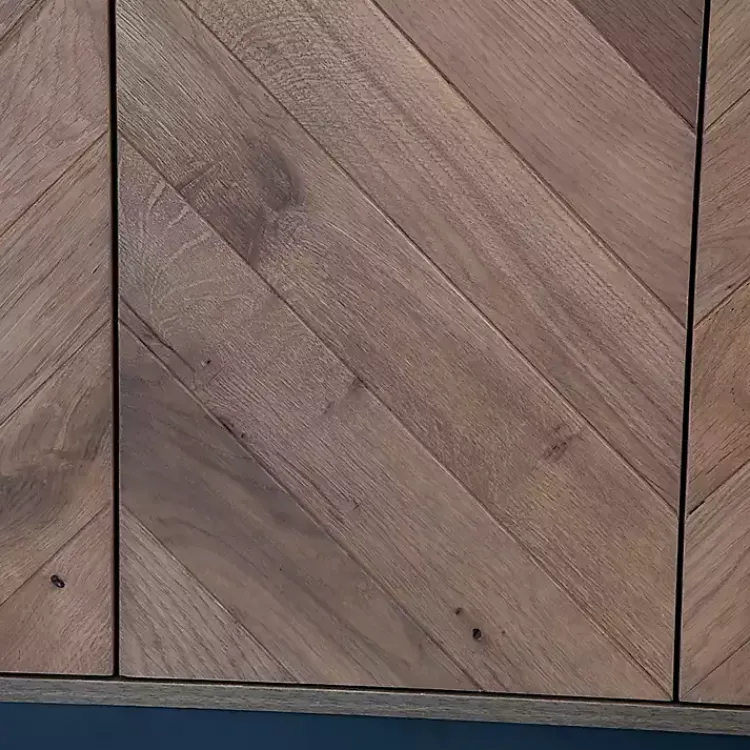 Cabinets & Sideboards-Kirklands Home Wood Chevron 4-Door Sideboard Brown