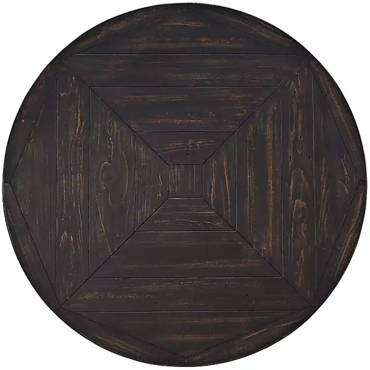 Coffee Tables-Kirklands Home Round Wood Flared Base Coffee Table Black