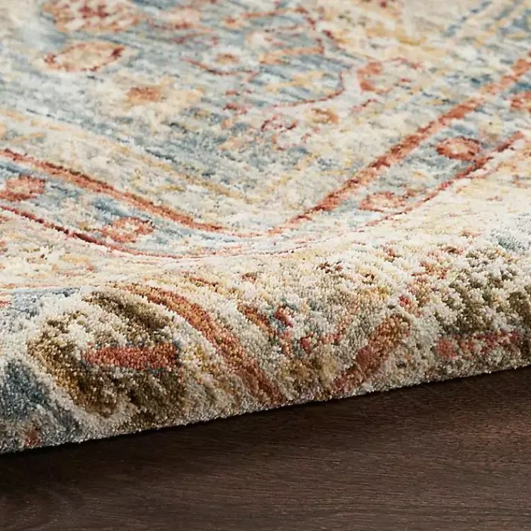 Area Rugs-Kirklands Home Blue Distressed Multi Medallion Area Rug, 5x7