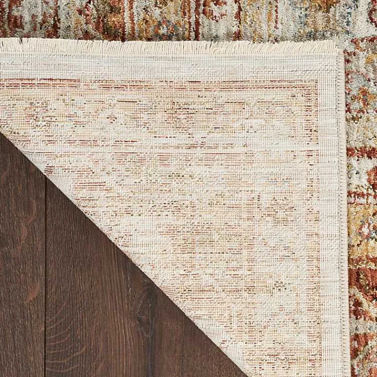 Area Rugs-Kirklands Home Rust Distressed Multi Medallion Runner, 2x10