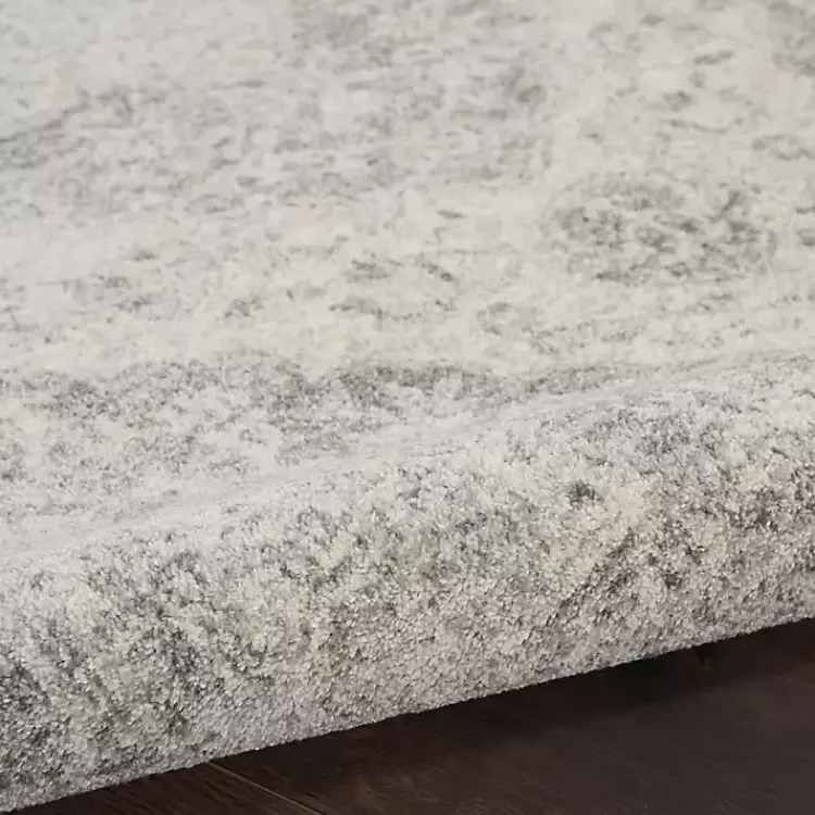 Area Rugs-Kirklands Home Ivory and Gray Oushak Medallion Area Rug, 6x9