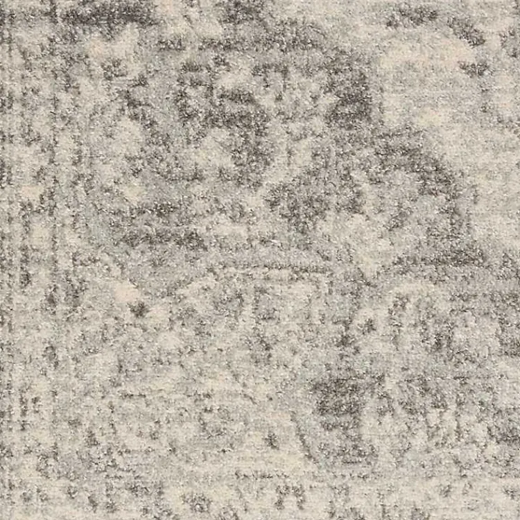 Area Rugs-Kirklands Home Ivory and Gray Oushak Medallion Area Rug, 7x10