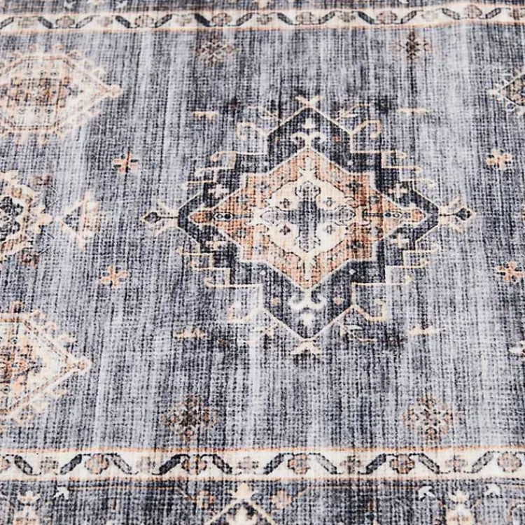 Area Rugs-Kirklands Home Raquel Washable Area Rug, 7x9 Gray