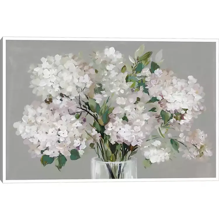 Framed Art-Kirklands Home Blushing Hydrangeas Framed Canvas Art Print