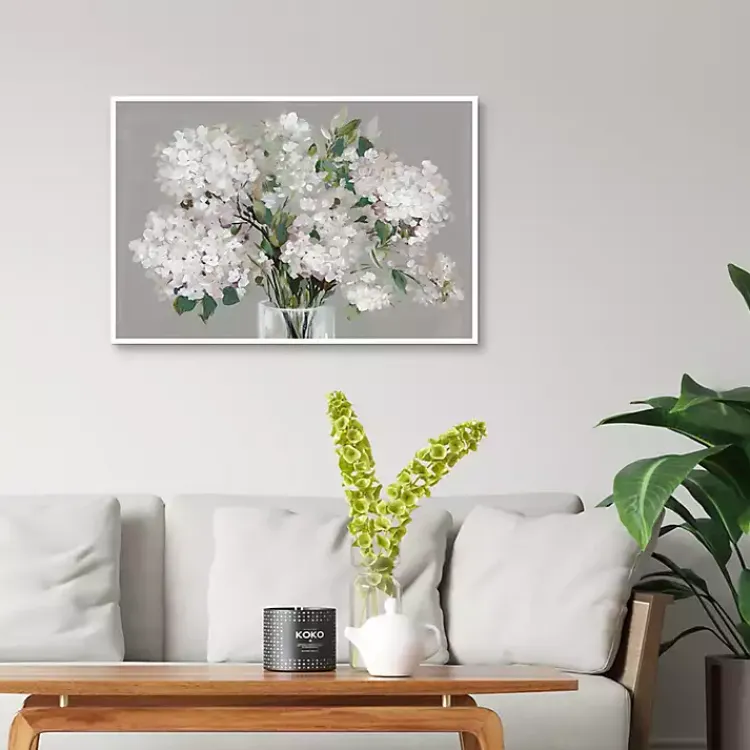 Framed Art-Kirklands Home Blushing Hydrangeas Framed Canvas Art Print