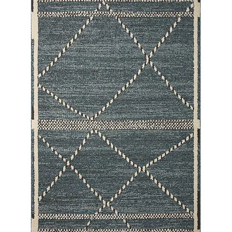 Area Rugs-Kirklands Home Denim Asymmetrical Tufted Area Rug, 7x10 Blue