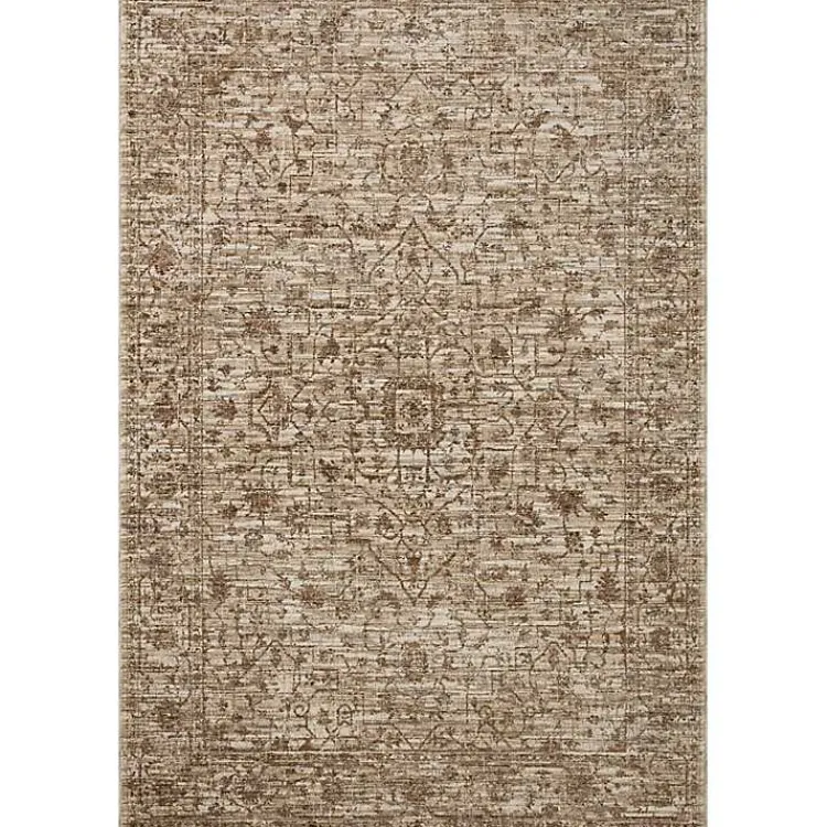 Area Rugs-Kirklands Home Neutral Sorrento Medallion Area Rug, 6x9 Tan