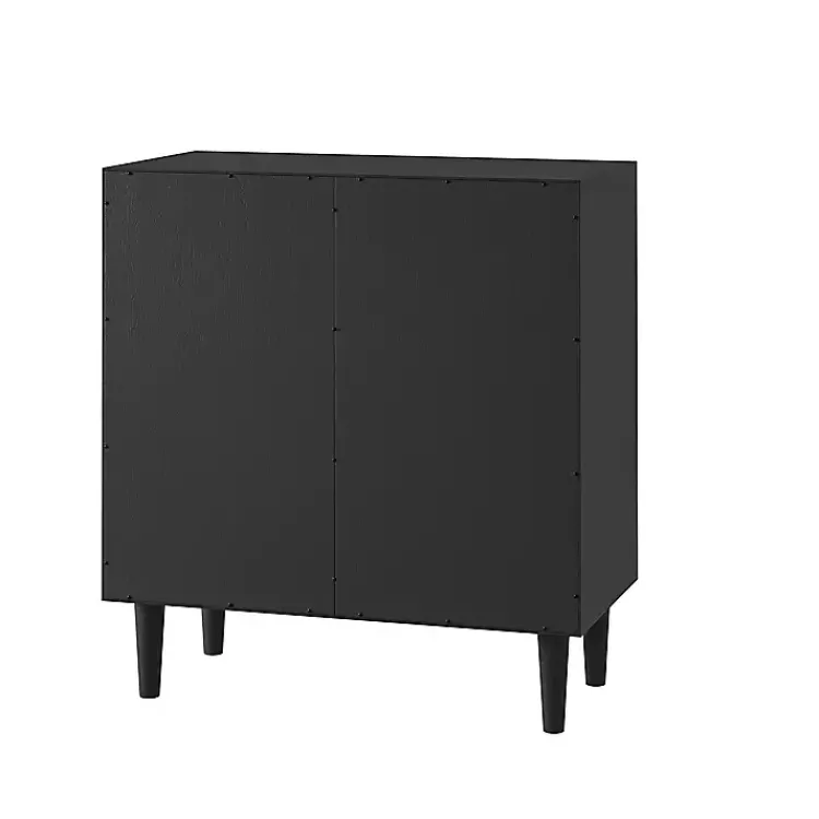 Cabinets & Sideboards-Kirklands Home Geometric Gold Handle Cabinet Black