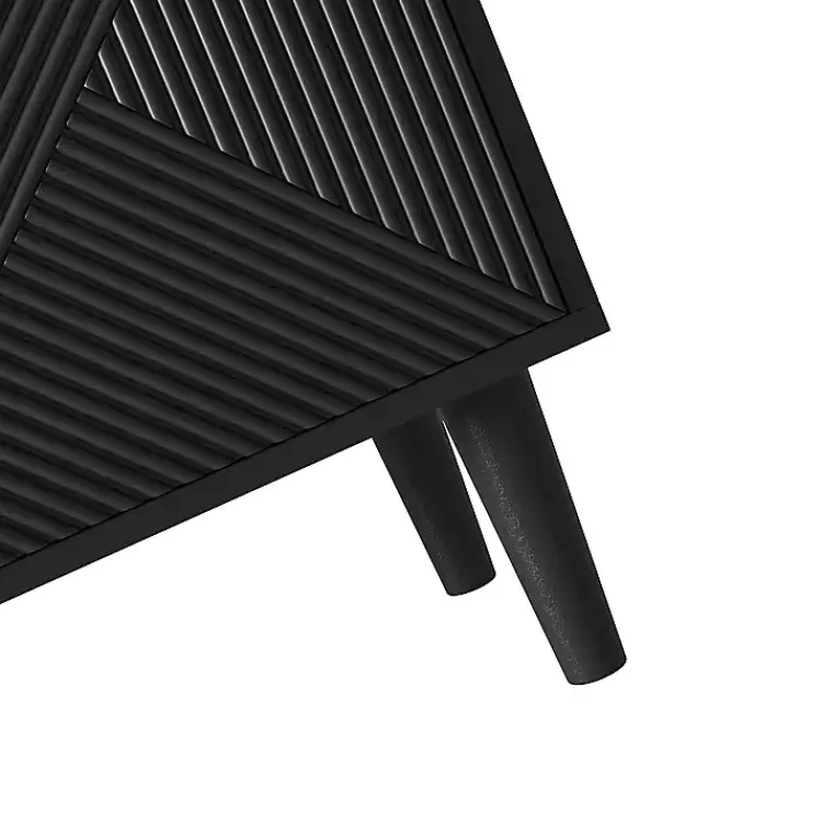 Cabinets & Sideboards-Kirklands Home Geometric Gold Handle Cabinet Black