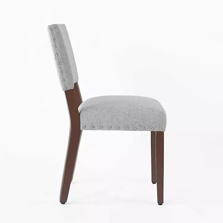 Dining Chairs-Kirklands Home Woven Upholstered Dining Chairs, Set of 2 Gray