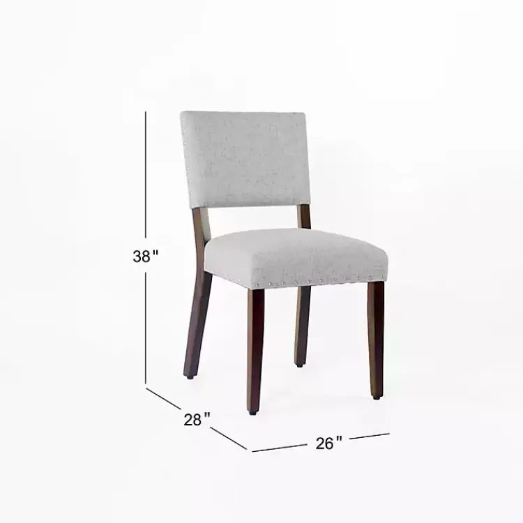 Dining Chairs-Kirklands Home Woven Upholstered Dining Chairs, Set of 2 Gray