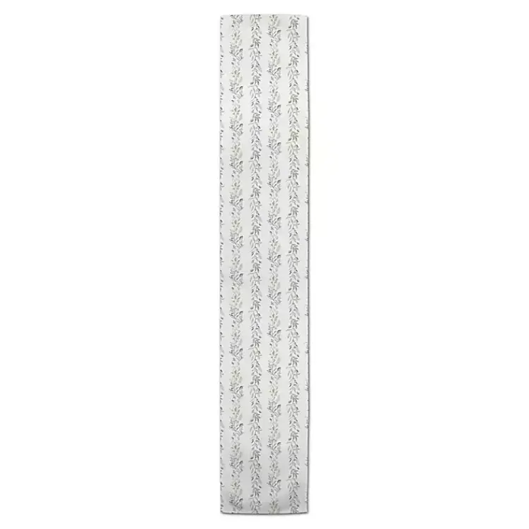 Table Linens-Kirklands Home Botanical Vines Table Runner, 90 in. White
