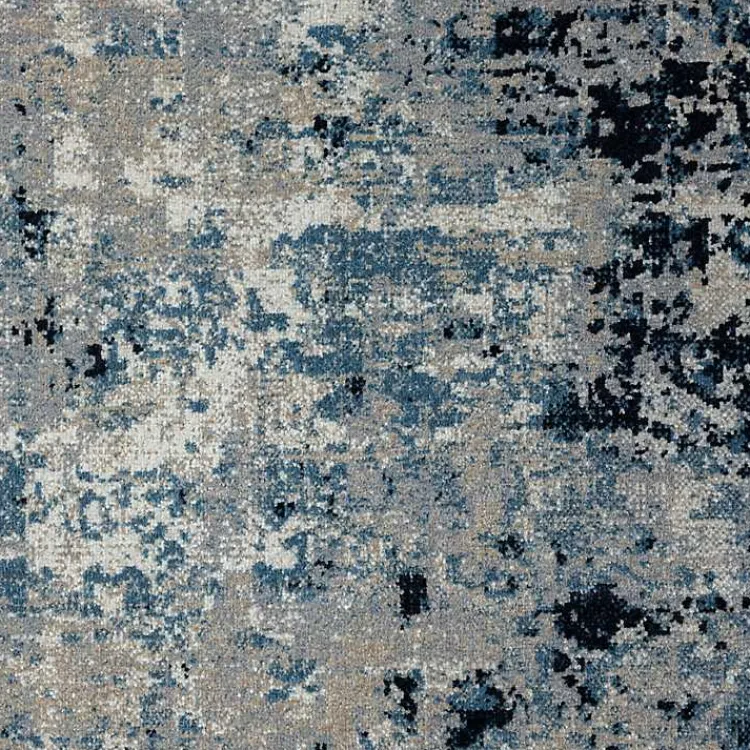 Area Rugs-Kirklands Home Blue Distressed Washable Area Rug, 7x9