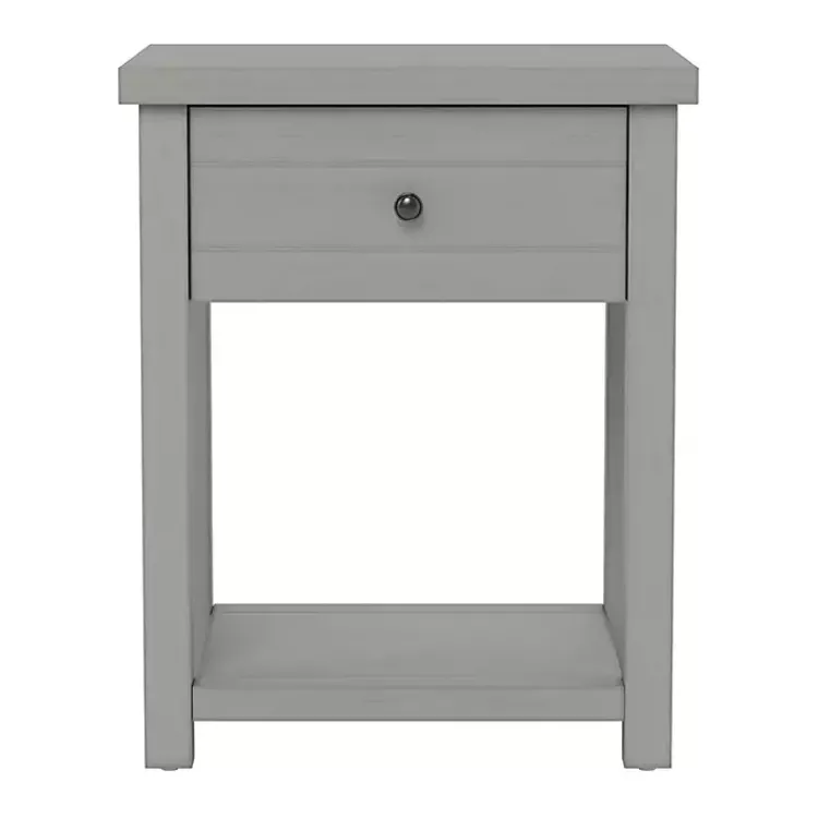 Accent & End Tables-Kirklands Home Bailie Wooden Side Table Gray