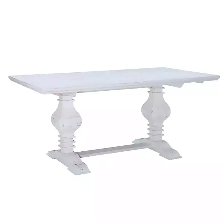 Dining Tables-Kirklands Home Wood Pedestal Dining Table White