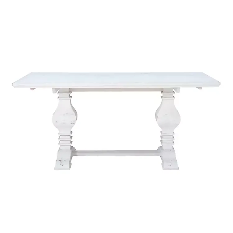 Dining Tables-Kirklands Home Wood Pedestal Dining Table White