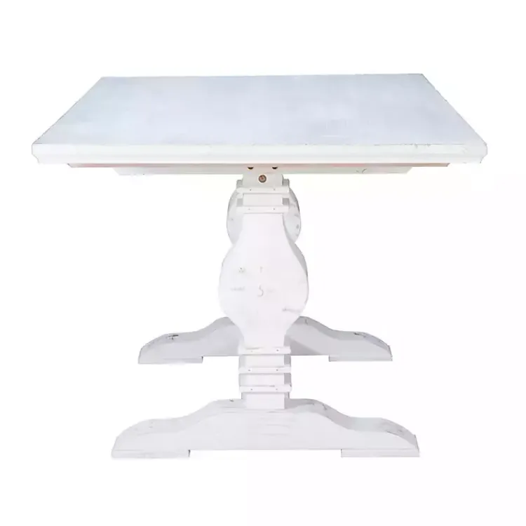 Dining Tables-Kirklands Home Wood Pedestal Dining Table White
