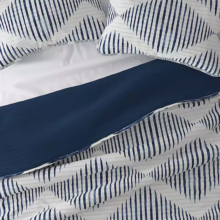 Quilts-Kirklands Home Navy Diamond Line Reversible 2-pc. Twin Quilt Set